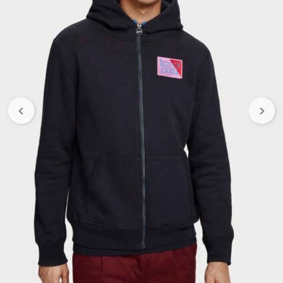 Scotch & Soda Other - Scotch & Soda Black hoodie with red interior